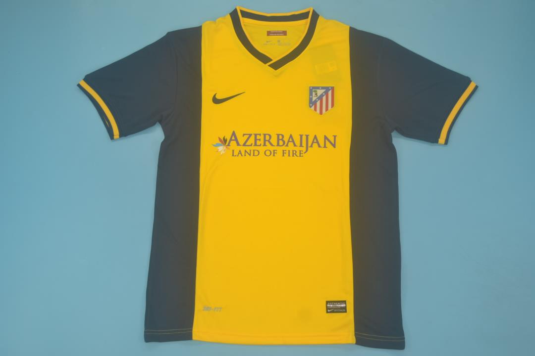 AAA Quality Atletico Madrid 13/14 Away Yellow Soccer Jersey